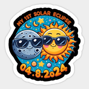 My Total Solar Eclipse April 8 2024 Toddler Sticker